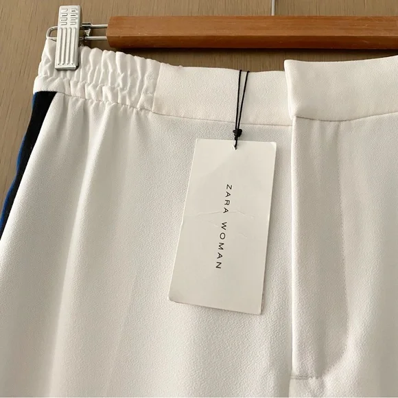 Zara side stripes wide leg trouser pant - Picture 5 of 13